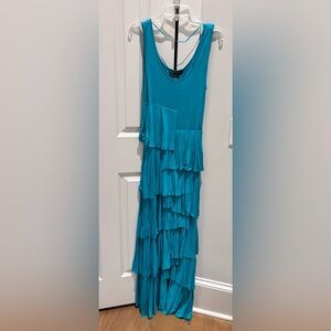 Grace Elements Asymmetrical Teal Maxi Dress